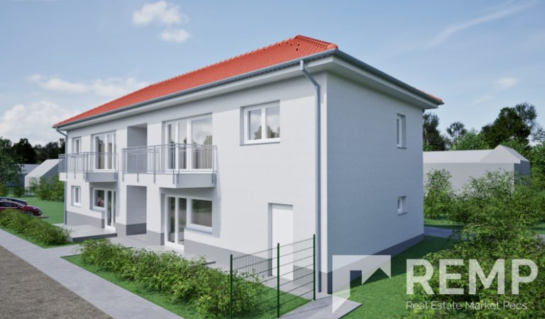 Pécs – új építésű, erkélyes lakás eladó, négylakásos társasházban – ingatlanfotó